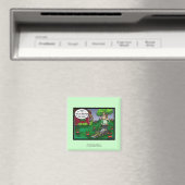 PETA & De Kweekgras Cartoon Moppertje Magneet (Insitu (Vaatwasser))