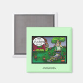 PETA en de Cartoon van het krabgras Funny Magnet (Voorkant / Achterkant)