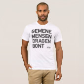 PETA Gemene mensen dragen bont T-shirt (Voorkant volledig)