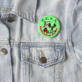 PETA, grijze cirkel, jong pistool wit... - Geperso Ronde Button 5,7 Cm (In situ)
