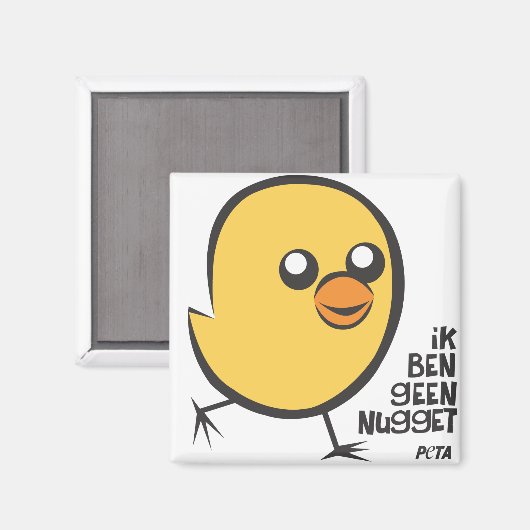 PETA Ik ben geen nugget magneet (Voorkant / Achterkant)