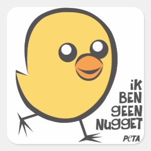 PETA Ik ben geen nugget sticker