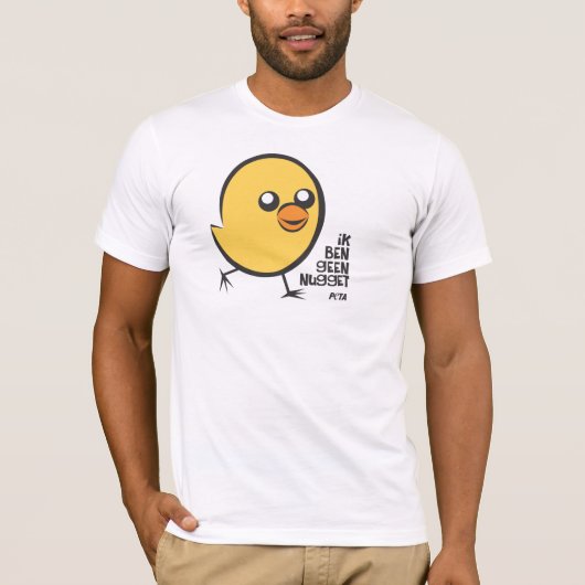 PETA Ik ben geen nugget T-shirt (Voorkant)