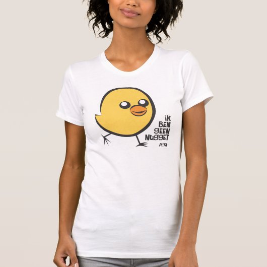 PETA Ik ben geen nugget T-shirt (Voorkant)