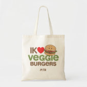 PETA Ik [love] veggie burgers Tote Bag (Voorkant)