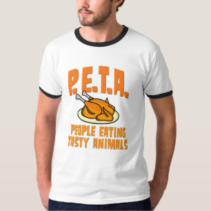 PETA Mensen die astdieren eten T-shirt