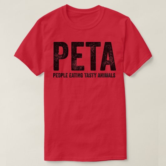 Peta Mensen die astmadieren eten T-shirt (Design voorkant)