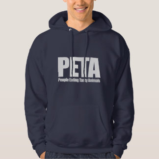PETA Mensen die asty dieren eten Funny Food Humor Hoodie