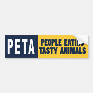 PETA Mensen die dieren eten Bumpersticker