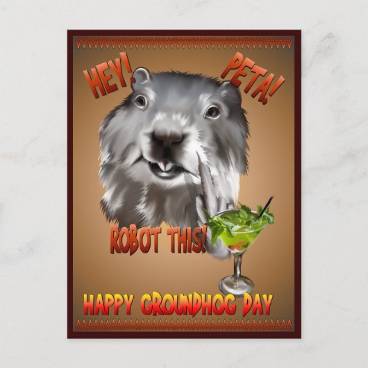 PETA! Robot Dit! Briefkaart (Voorkant)