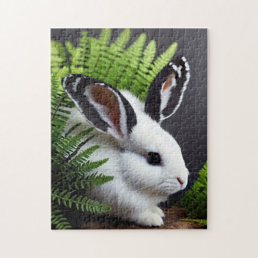 Petaal De zwart-witte konijntje, puzzel (Verticaal)