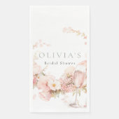 Petaal en Prosecco Bruiloft Servet (Voorkant)