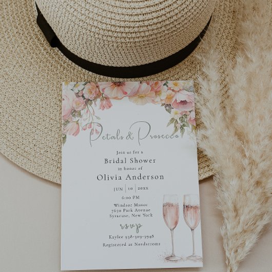 Petaal en Prosecco Vrijgezellenfeest Kaart