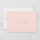 Petaal Roze Bloemen Bruiloft Voedsel Allergie RSVP (Achterkant)