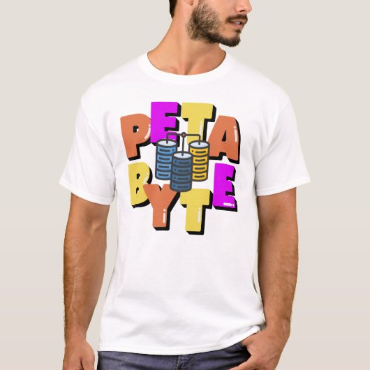 Petabyte-gegevensmeeteenheid T-shirt (Voorkant)