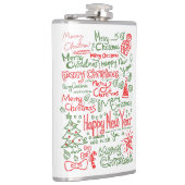 Petaca con diseño navideño para caballeros heupfles (Rechts)