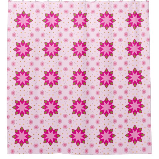 Petal Blossom Confetti patroon Douchegordijn (Voorkant)