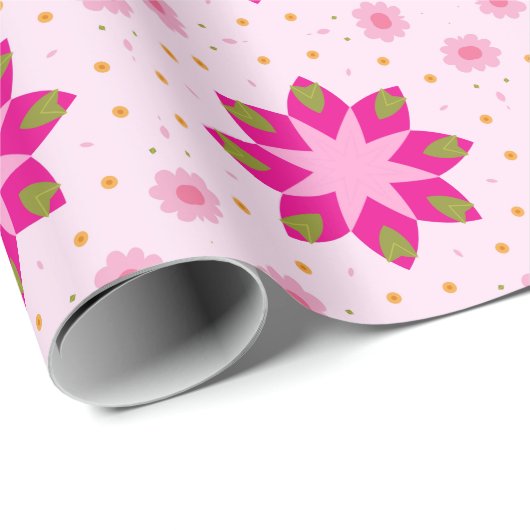 Petal Blossom Confetti pattern Cadeaupapier (Rol Hoek)