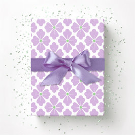 Petal Diamond in lila en groen Cadeaupapier