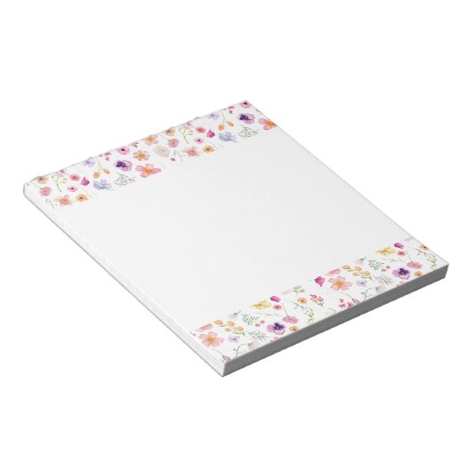 Petal Edge Notitieblok - White Bloom Brilliance (Schuin)