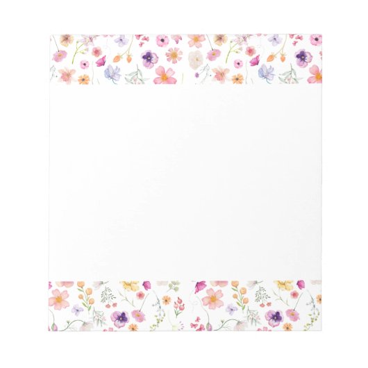 Petal Edge Notitieblok - White Bloom Brilliance (Voorkant)