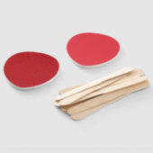 Petal Fan Set – Smooth & Textured Tomato Red Handwaaier (Niet-gemonteerd)
