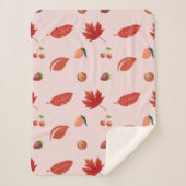 Petal & Fruit: een roze symfonie Sherpa Deken (Voorkant)