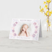 Petal Girl Geboorteaankondiging Custom Photo Card Kaart (Gele Bloem)