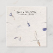 PETAL HANDGEMAAKTE PAPIER KETTING ARMBAND DISPLAY VIERKANTE VISITEKAARTJE (Voorkant)