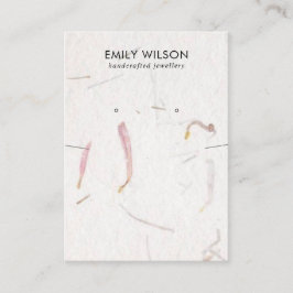 PETAL HANDGEMAAKTE PAPIER KETTING OORBEL DISPLAY VISITEKAARTJE