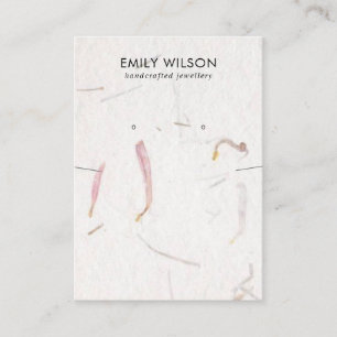 PETAL HANDGEMAAKTE PAPIER KETTING OORBEL DISPLAY VISITEKAARTJE