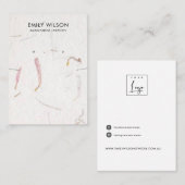 PETAL HANDGEMAAKTE PAPIER KETTING OORBEL DISPLAY VISITEKAARTJE (Voorkant / Achterkant)