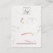 PETAL HANDGEMAAKTE PAPIER KETTING OORBEL DISPLAY VISITEKAARTJE (Voorkant)