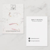 PETAL HANDGEMAAKTE PAPIER KETTING OORBEL DISPLAY VISITEKAARTJE (Voorkant / Achterkant)