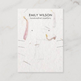 PETAL HANDGEMAAKTE PAPIER KETTING OORBEL DISPLAY VISITEKAARTJE