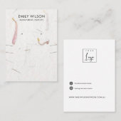 PETAL HANDGEMAAKTE PAPIER KETTING OORBEL DISPLAY VISITEKAARTJE (Voorkant / Achterkant)