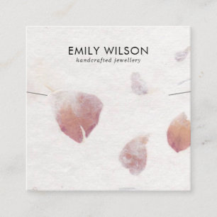 PETAL HANDMADE PAPIER KETTING BRACELET VIERKANTE VISITEKAARTJE