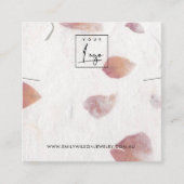 PETAL HANDMADE PAPIER KETTING BRACELET VIERKANTE VISITEKAARTJE (Voorkant)