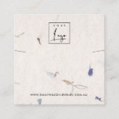 PETAL HANDMADE PAPIER KETTING BRACELET VIERKANTE VISITEKAARTJE (Voorkant)