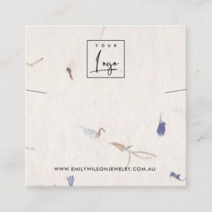 PETAL HANDMADE PAPIER KETTING BRACELET VIERKANTE VISITEKAARTJE