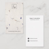 PETAL HANDMADE PAPIER KETTING BRACELET VISITEKAARTJE (Voorkant / Achterkant)