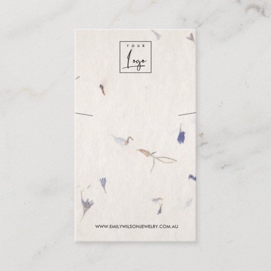 PETAL HANDMADE PAPIER KETTING BRACELET VISITEKAARTJE (Voorkant)