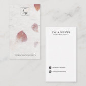 PETAL HANDMADE PAPIER KETTING BRACELET VISITEKAARTJE (Voorkant / Achterkant)