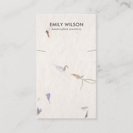 PETAL HANDMADE PAPIER KETTING BRACELET VISITEKAARTJE (Voorkant)