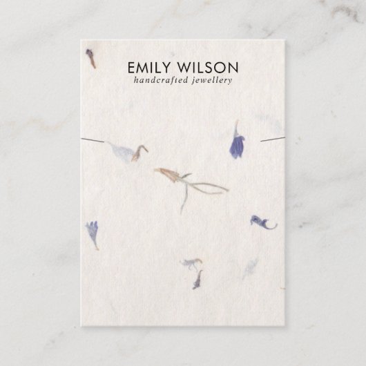 PETAL HANDMADE PAPIER KETTING BRACELET VISITEKAARTJE (Voorkant)