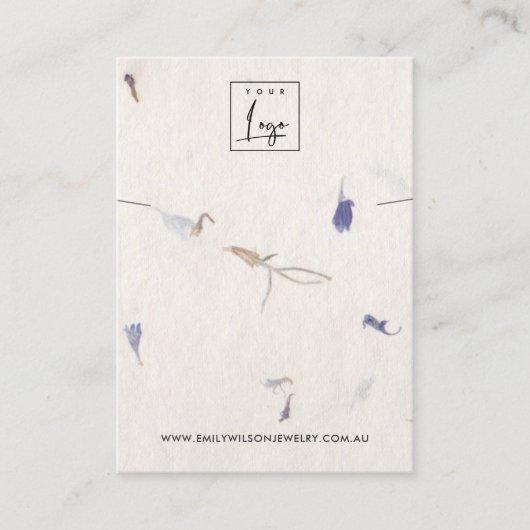 PETAL HANDMADE PAPIER KETTING BRACELET VISITEKAARTJE (Voorkant)