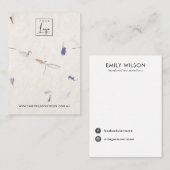 PETAL HANDMADE PAPIER KETTING BRACELET VISITEKAARTJE (Voorkant / Achterkant)