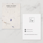 PETAL HANDMADE PAPIER-KETTING DIE WEERGAAT WEERGEV VISITEKAARTJE (Voorkant / Achterkant)