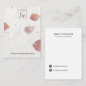 PETAL HANDMADE PAPIER-KETTING DIE WEERGAAT WEERGEV VISITEKAARTJE (Voorkant / Achterkant)