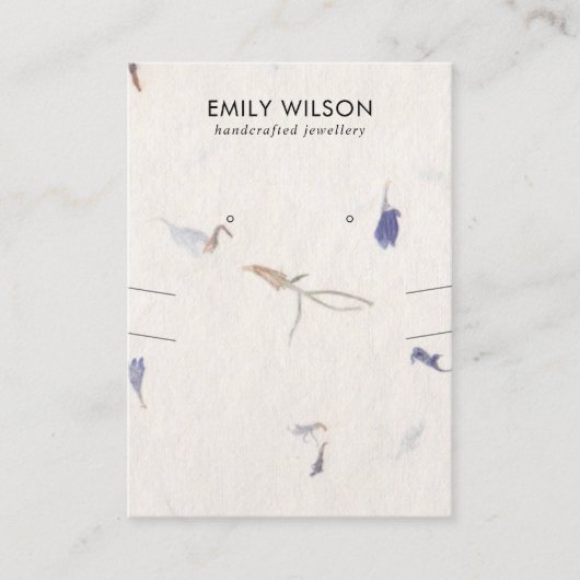 PETAL HANDMADE PAPIER-KETTING DIE WEERGAAT WEERGEV VISITEKAARTJE (Voorkant)